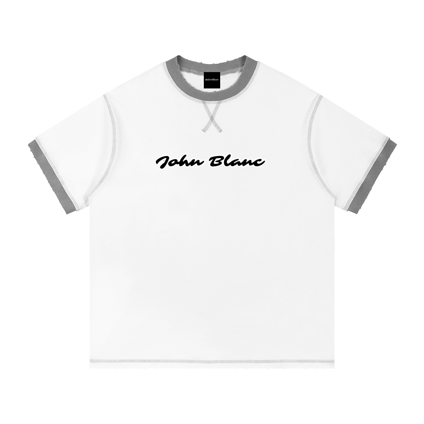 Contrast-Stitched Cotton T-Shirt